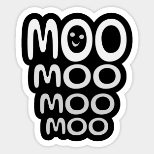 Moo Moo Moo - Summer Beach Cozy Vibes Sticker